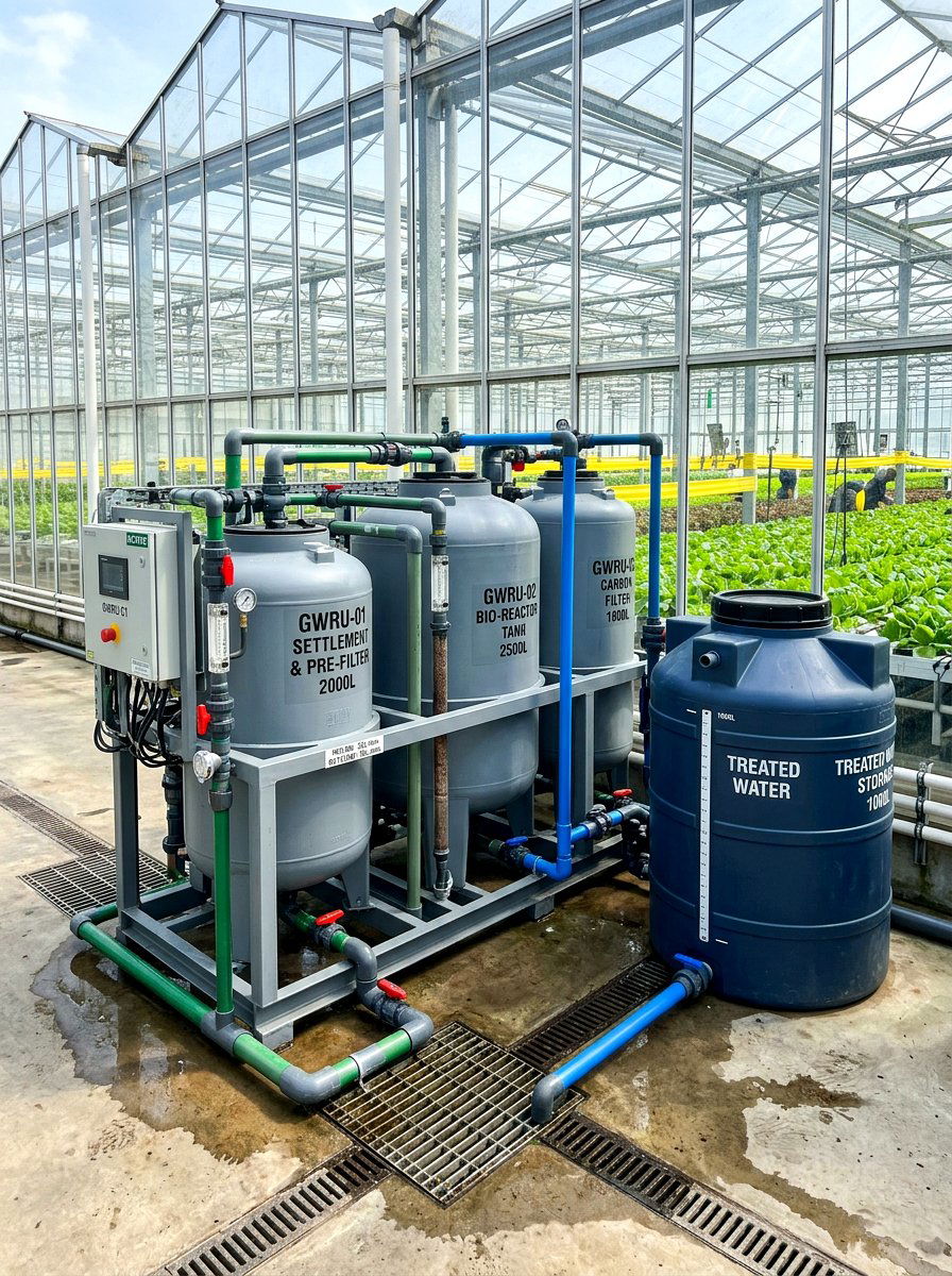Gray Water Recycling Unit - 30 greenhouse watering setup ideas