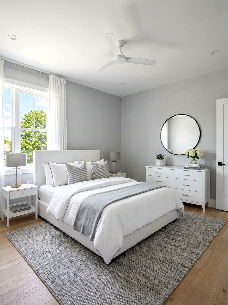 Gray and white bedroom - 30 gray bedroom ideas