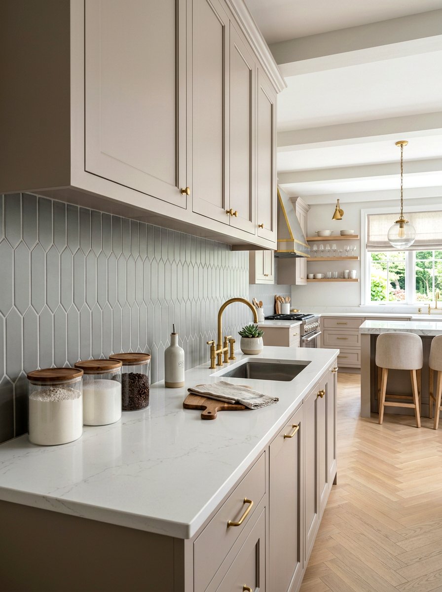 Gray picket tile backsplash - 30 laundry room backsplash ideas