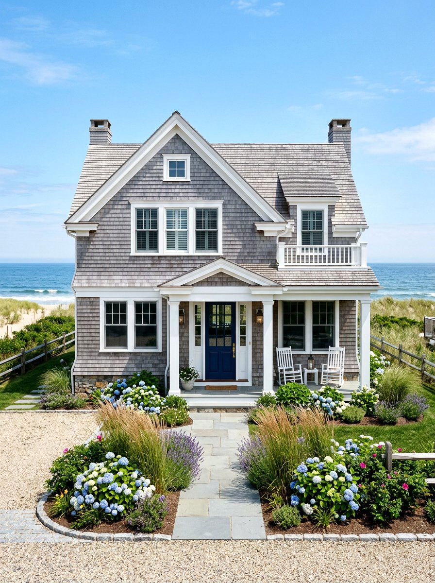 Gray shingle house exterior - 30 two story house exterior ideas