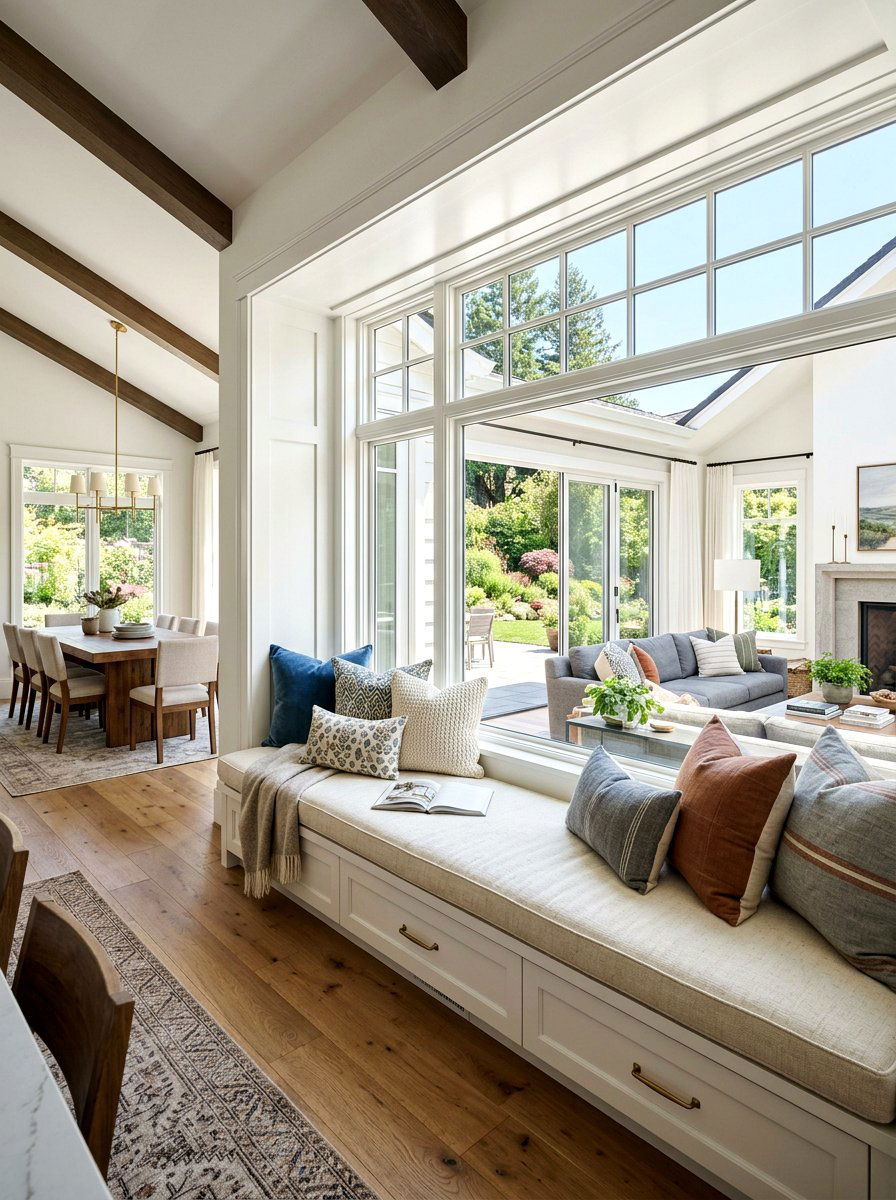 Great Room Window Seat - 30 great room ideas