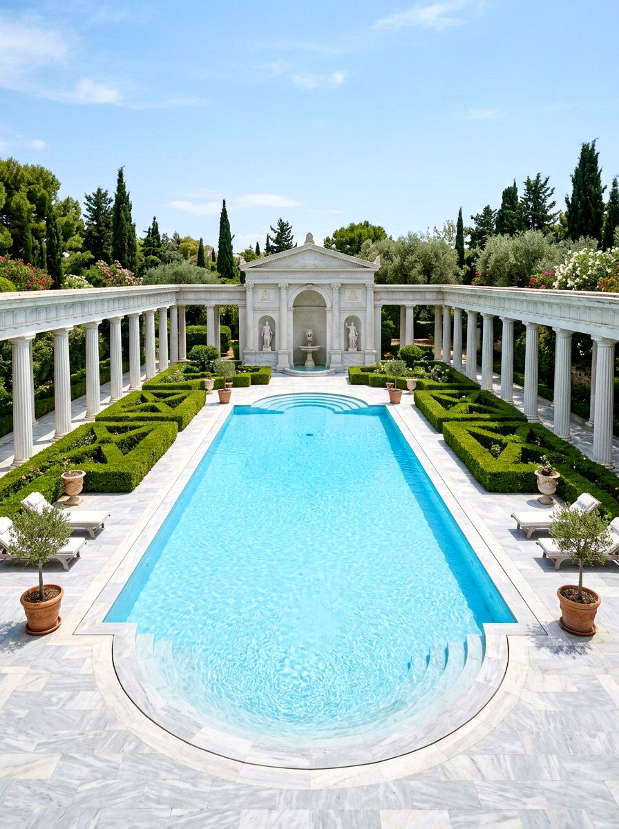 Grecian Style Pool - 30 luxury pool ideas