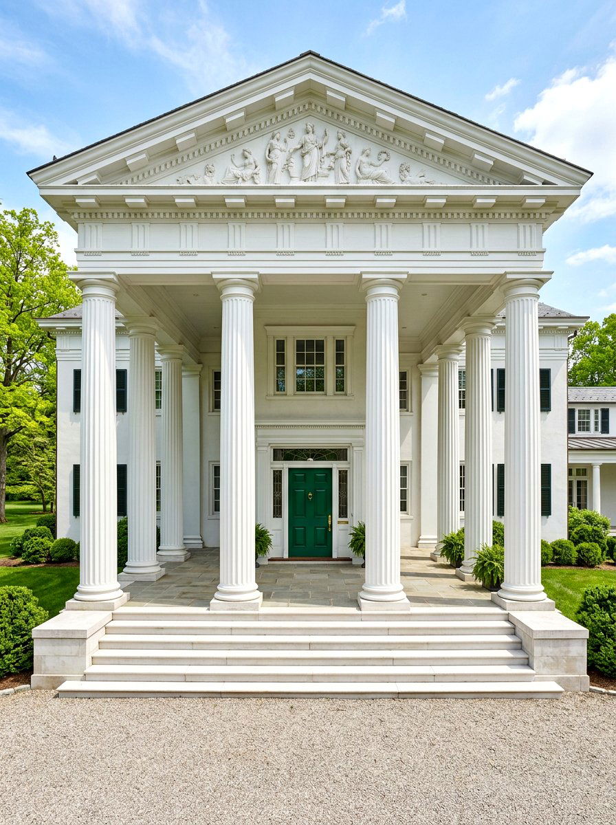 Greek Revival Portico - 30 covered entryway ideas