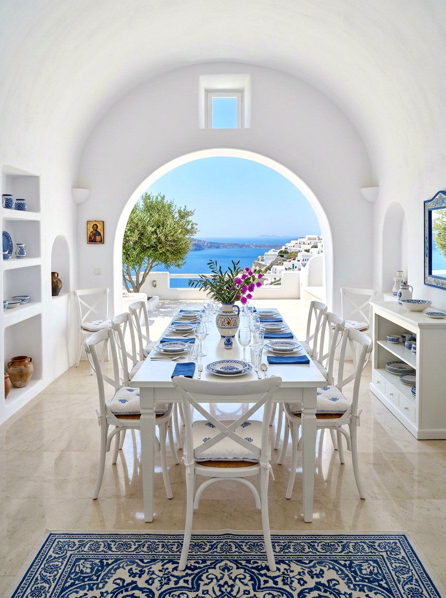 Greek style dining room - 30 Mediterranean dining room ideas