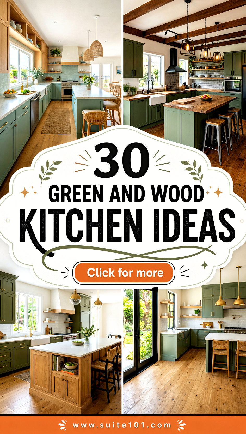 Green And Wood Kitchen Ideas 30 Cozy Designs for Natural Warmth - Green And Wood Kitchen Ideas: 30 Cozy Designs for Natural Warmth