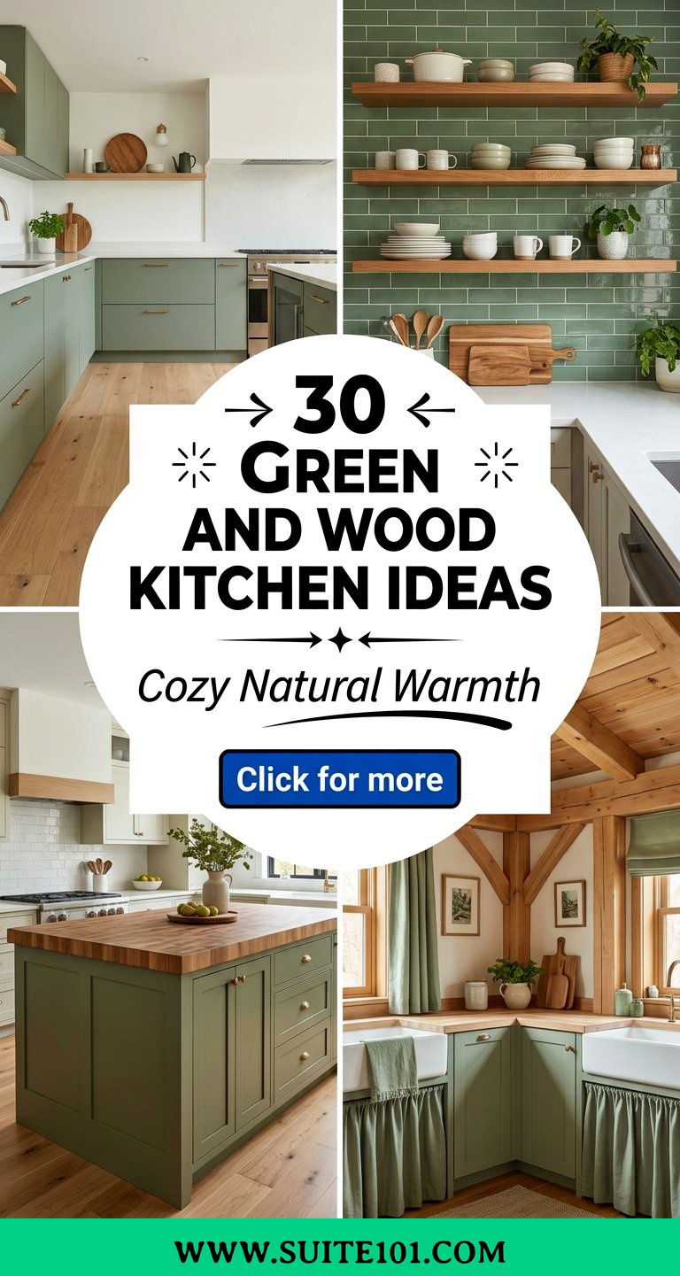 Green And Wood Kitchen Ideas 30 Cozy Designs for Natural Warmth - Green And Wood Kitchen Ideas: 30 Cozy Designs for Natural Warmth