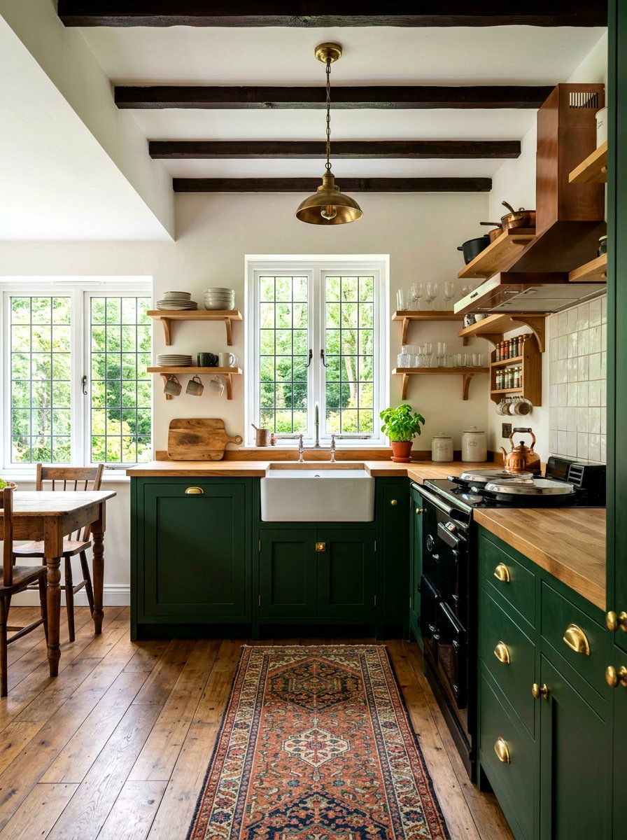 Green Cottage Kitchen - 30 small cottage kitchen ideas