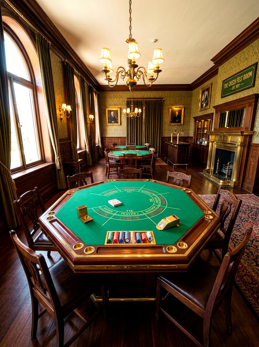 Green Felt Table Room - 30 poker room ideas