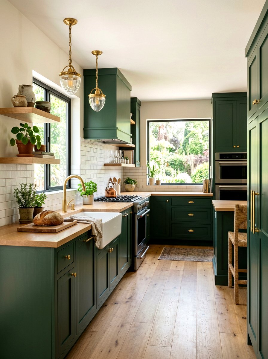Green Kitchen Cabinets - 30 timeless kitchen ideas