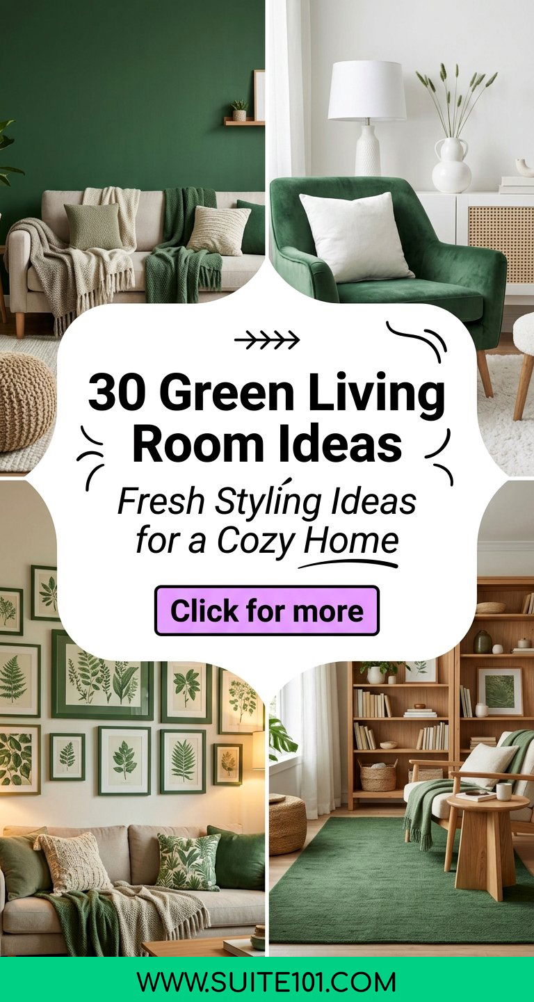 Green Living Room Ideas 30 Fresh Styling Ideas for a Cozy Home - Green Living Room Ideas: 30 Fresh Styling Ideas for a Cozy Home