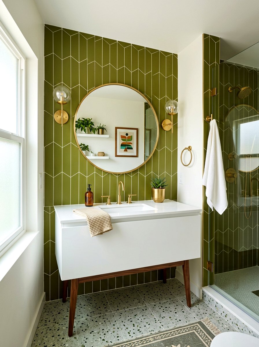 30 Green and White Bathroom Ideas for a Bright, Elegant Refresh