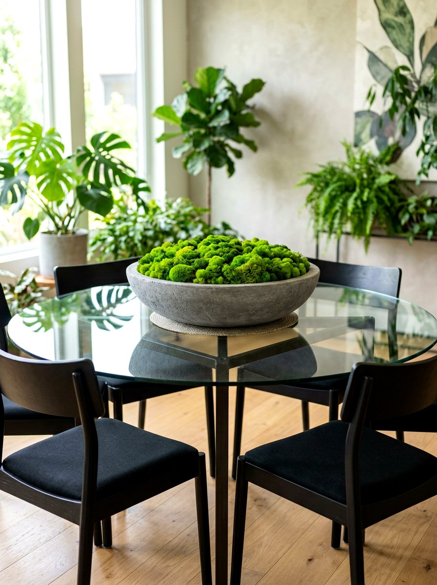 Green Moss Kitchen Table Bowl - 30 kitchen table decor ideas