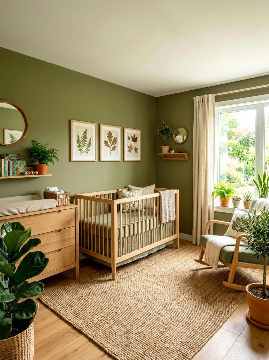 Green Nature Nursery - 30 soft green nursery ideas