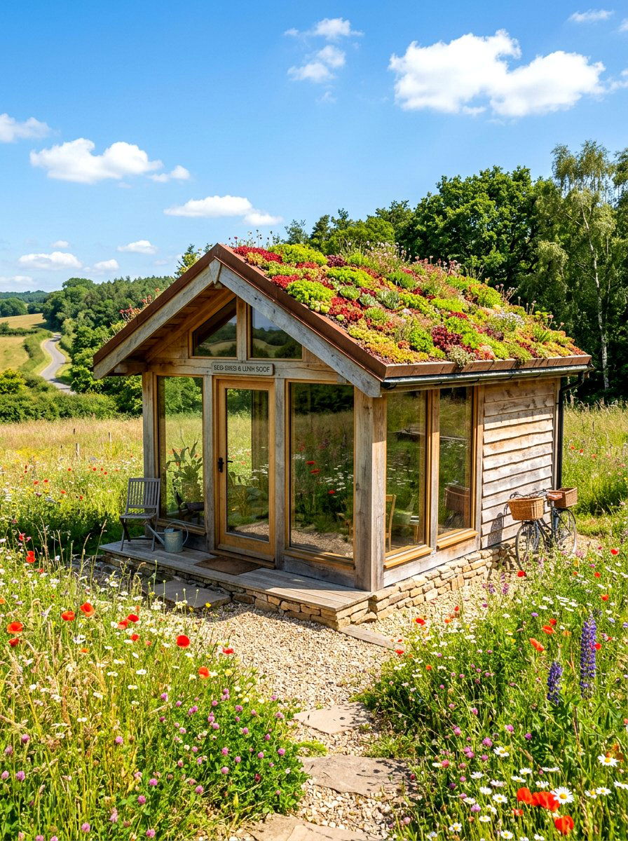 Green Roof Shed - 30 office shed ideas