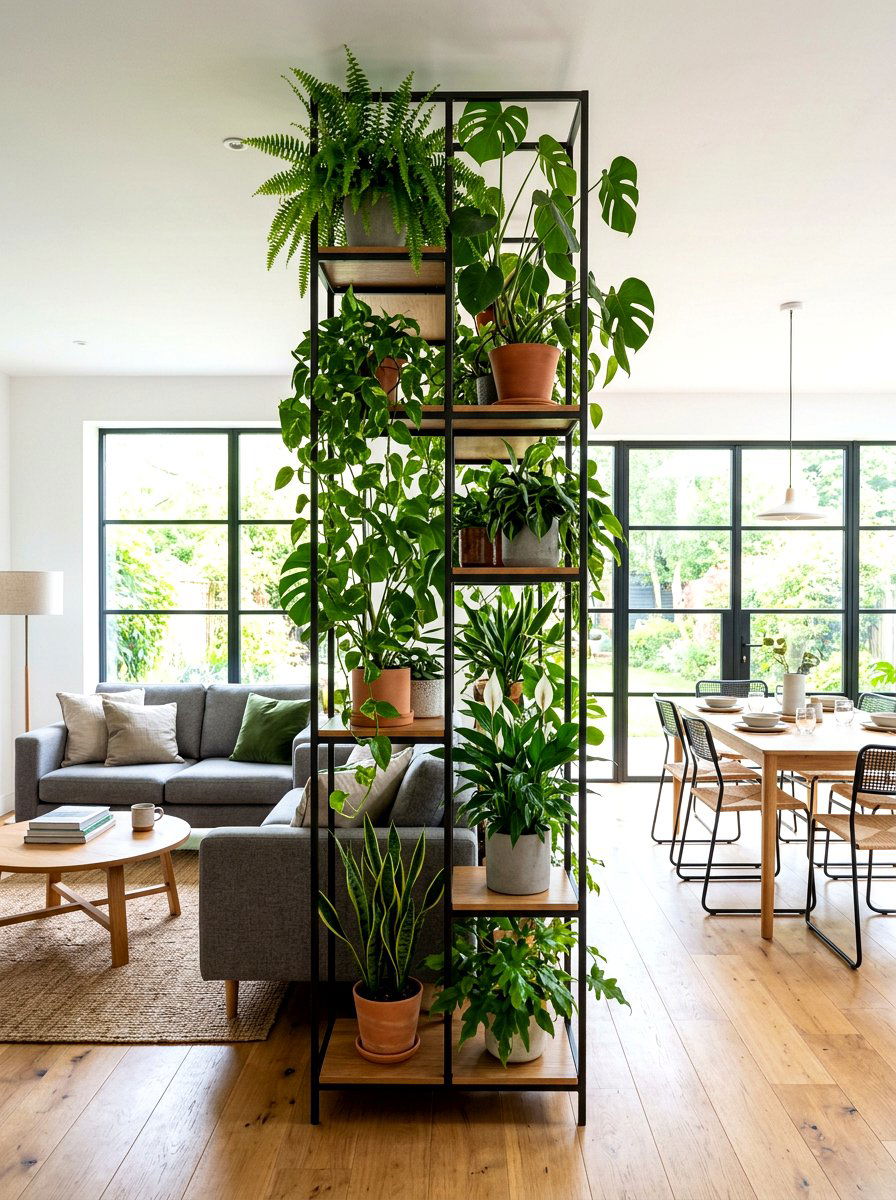 Green Room Divider - 30 indoor garden ideas