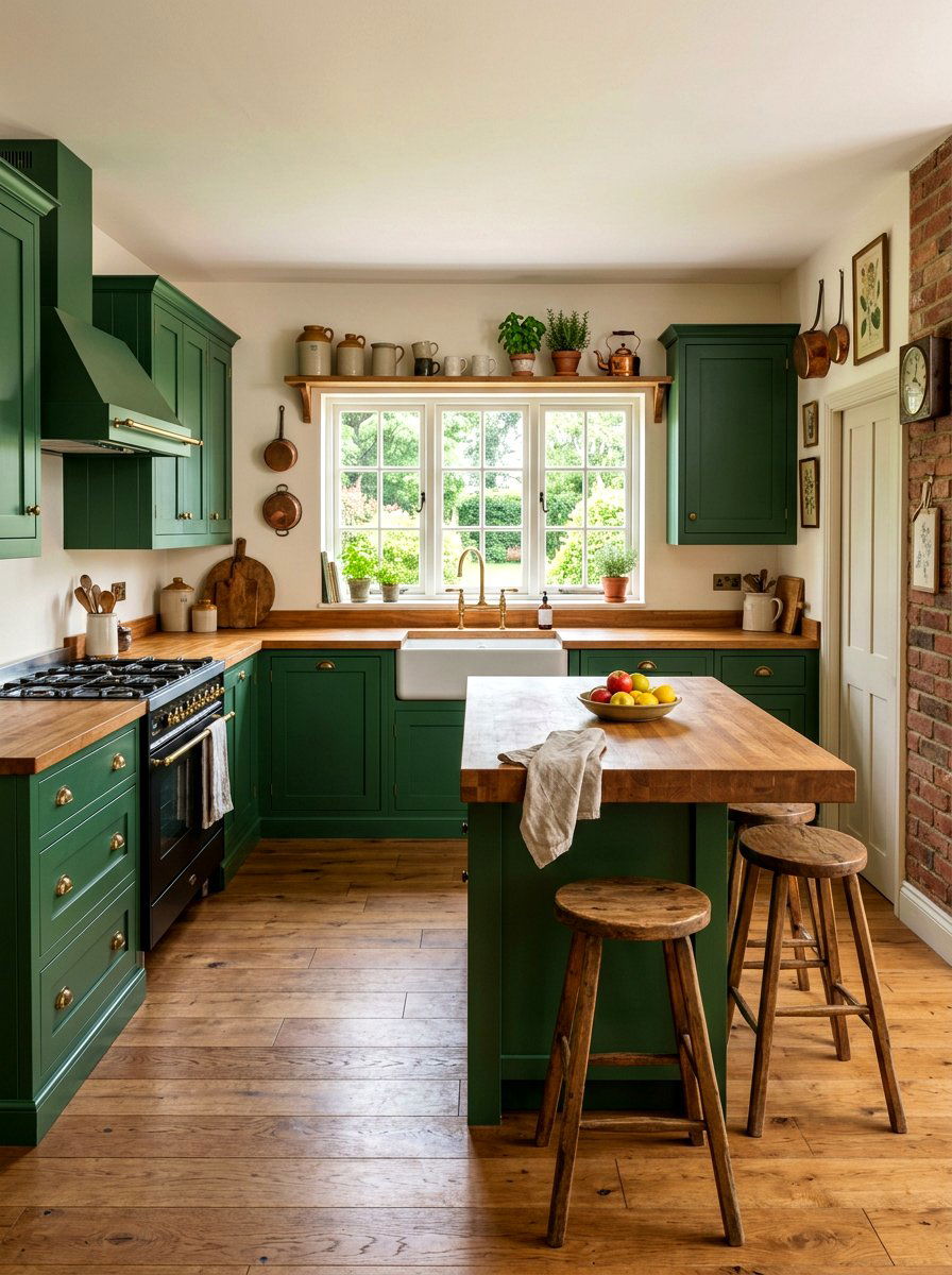 Green Shaker Cabinets Brass Knobs - 30 brass kitchen hardware ideas