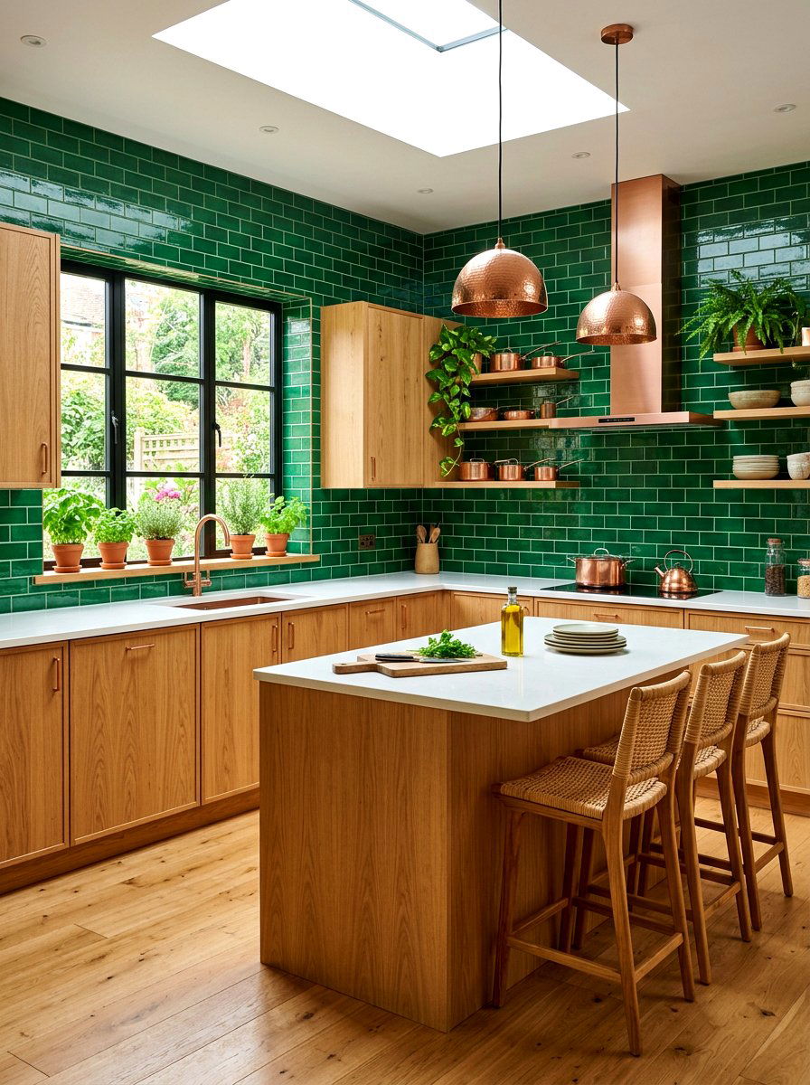 Green Subway Tile Kitchen - 30 subway tile kitchen ideas