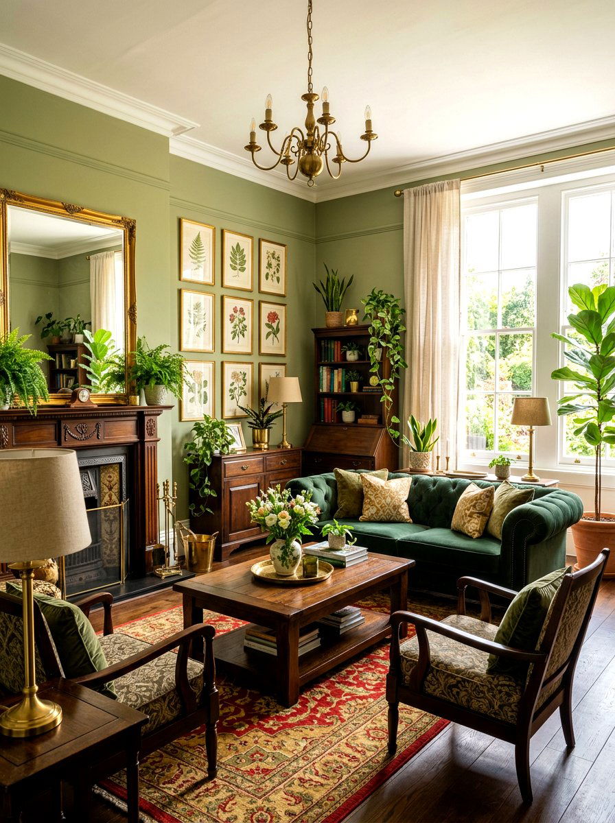 Green Traditional Living Room Design - 30 collected traditional living room ideas