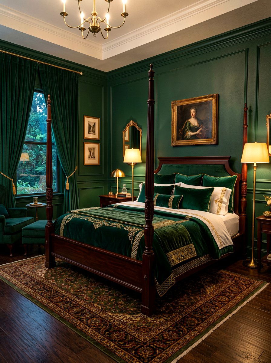 Green Velvet Trim Bedding - 30 contrast trim bedding bedroom ideas