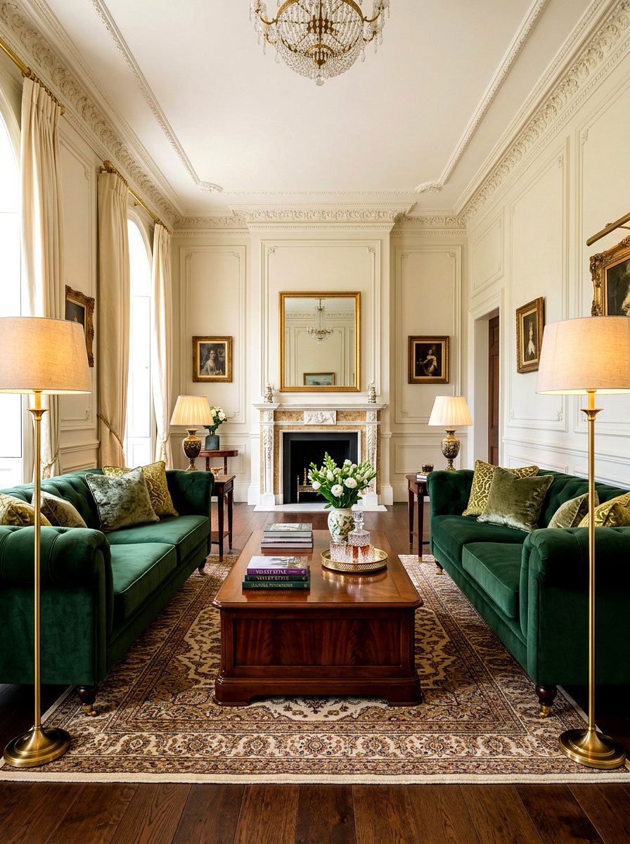 Green Velvet Twin Sofas - 30 twin sofa living room ideas