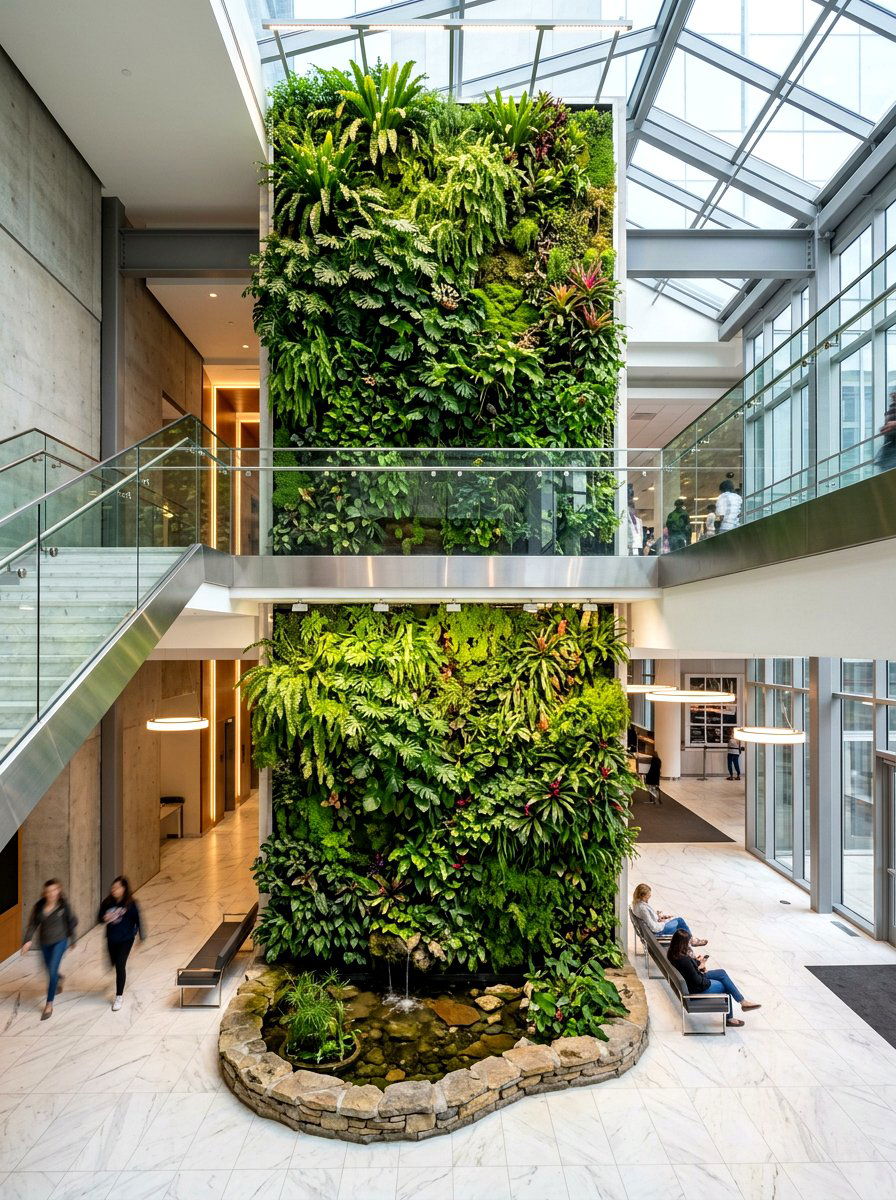Green Wall Atrium - 30 atrium house ideas