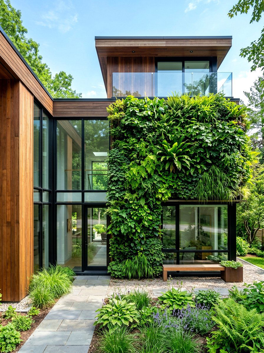Green Wall Vertical Garden - 30 house facade ideas