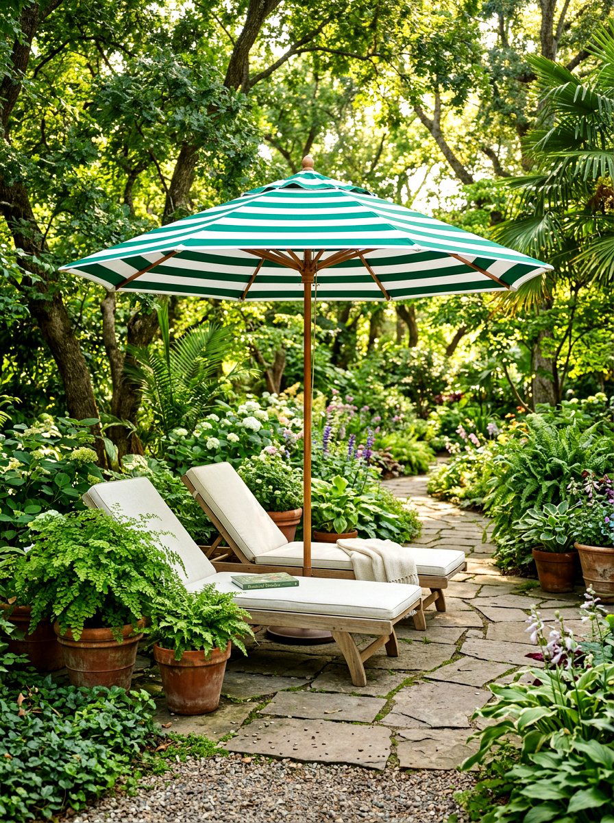 30 Striped Umbrella Patio Decor Ideas for Instant Shade & Style