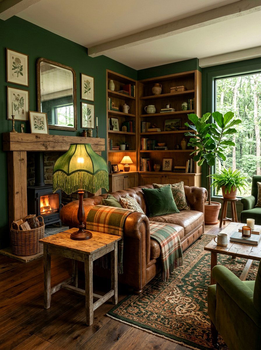 Green fringe lamp shade - 30 fringed lamp shade ideas