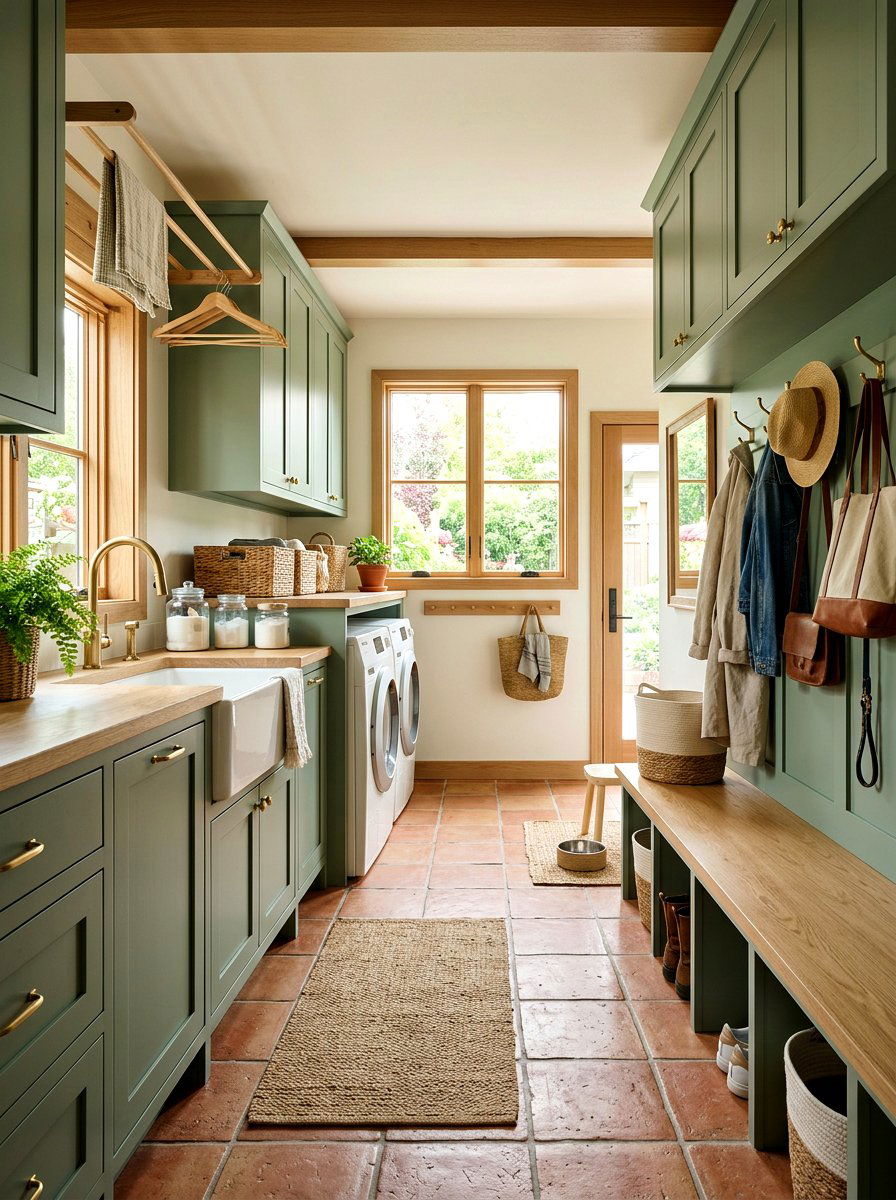 Green mudroom laundry room - 30 mudroom laundry room ideas