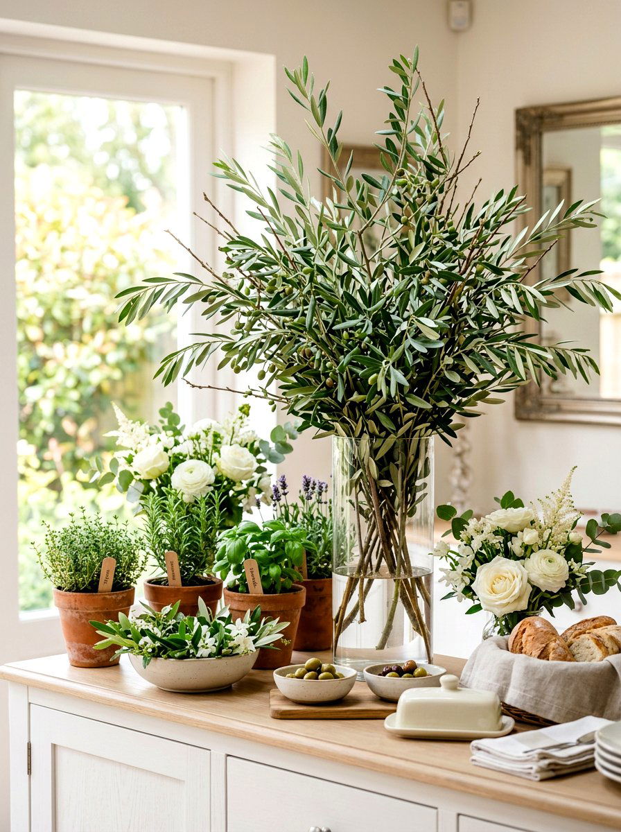 Greenery And Floral Focus - 30 buffet table styling ideas