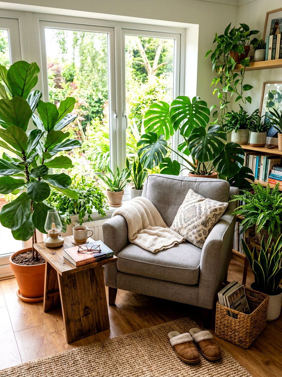 Greenery Reading Nook - 30 spring reset home ideas