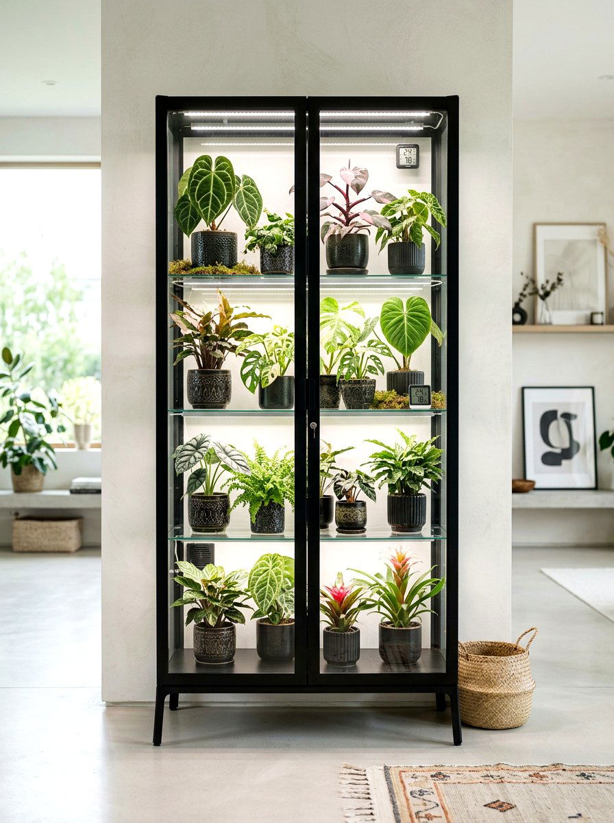 Greenhouse Cabinet Vertical Garden - 30 small vertical garden ideas