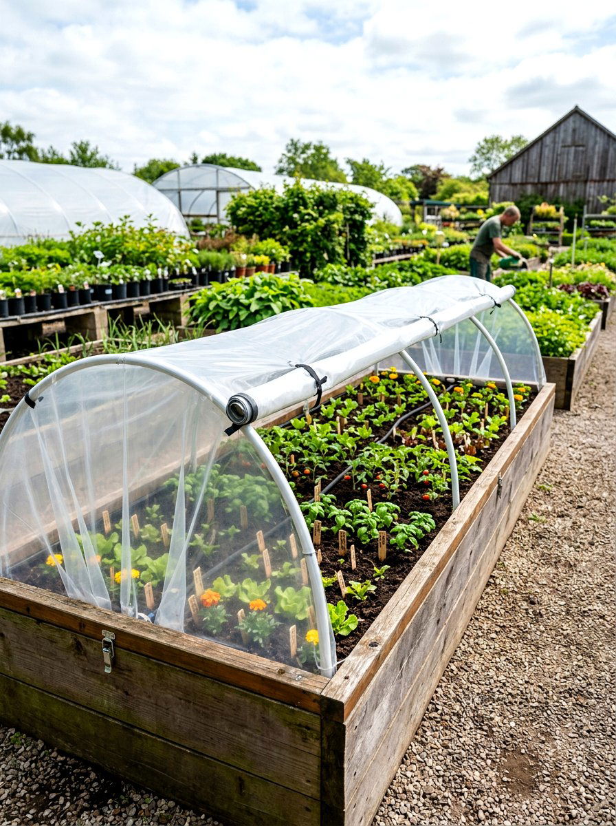 Greenhouse Cover Raised Flower Bed - 30 raised flower bed ideas