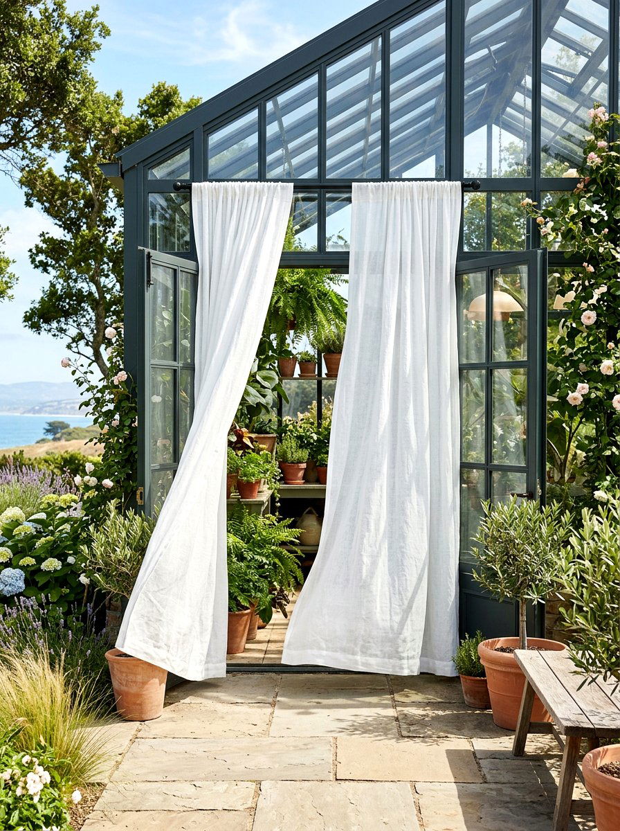 Greenhouse Curtain Panels - 30 greenhouse decorative ideas