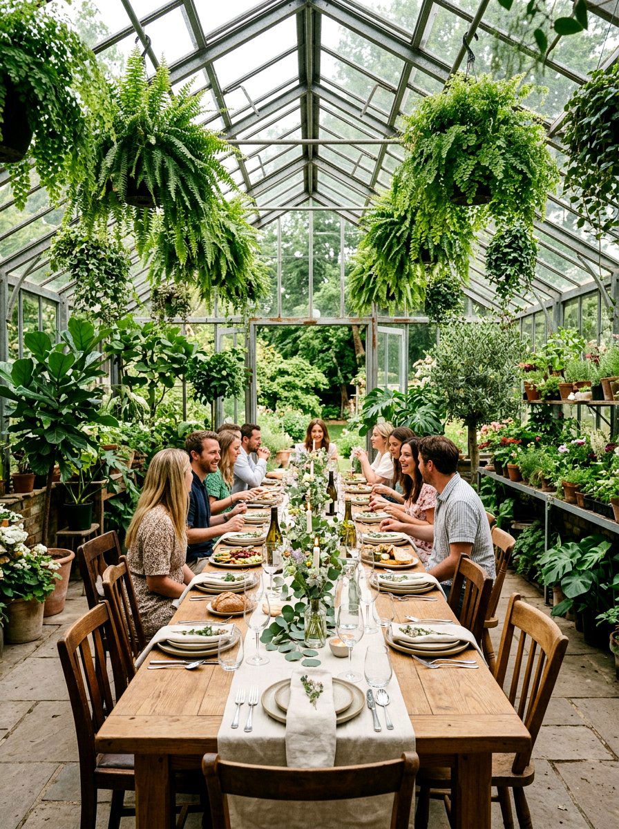 Greenhouse Dining Area - 30 patio brunch setup ideas