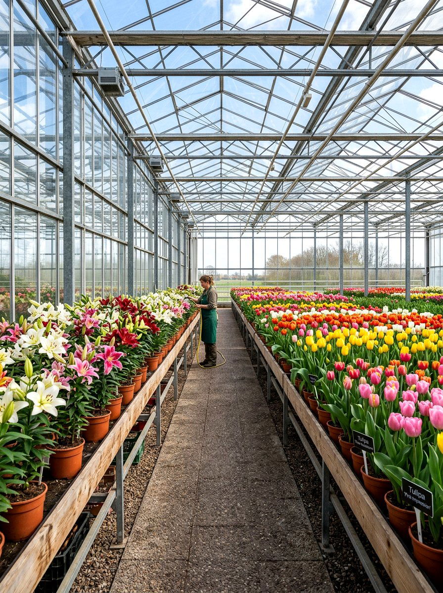 Greenhouse Flower Production - 30 cutting garden layout ideas