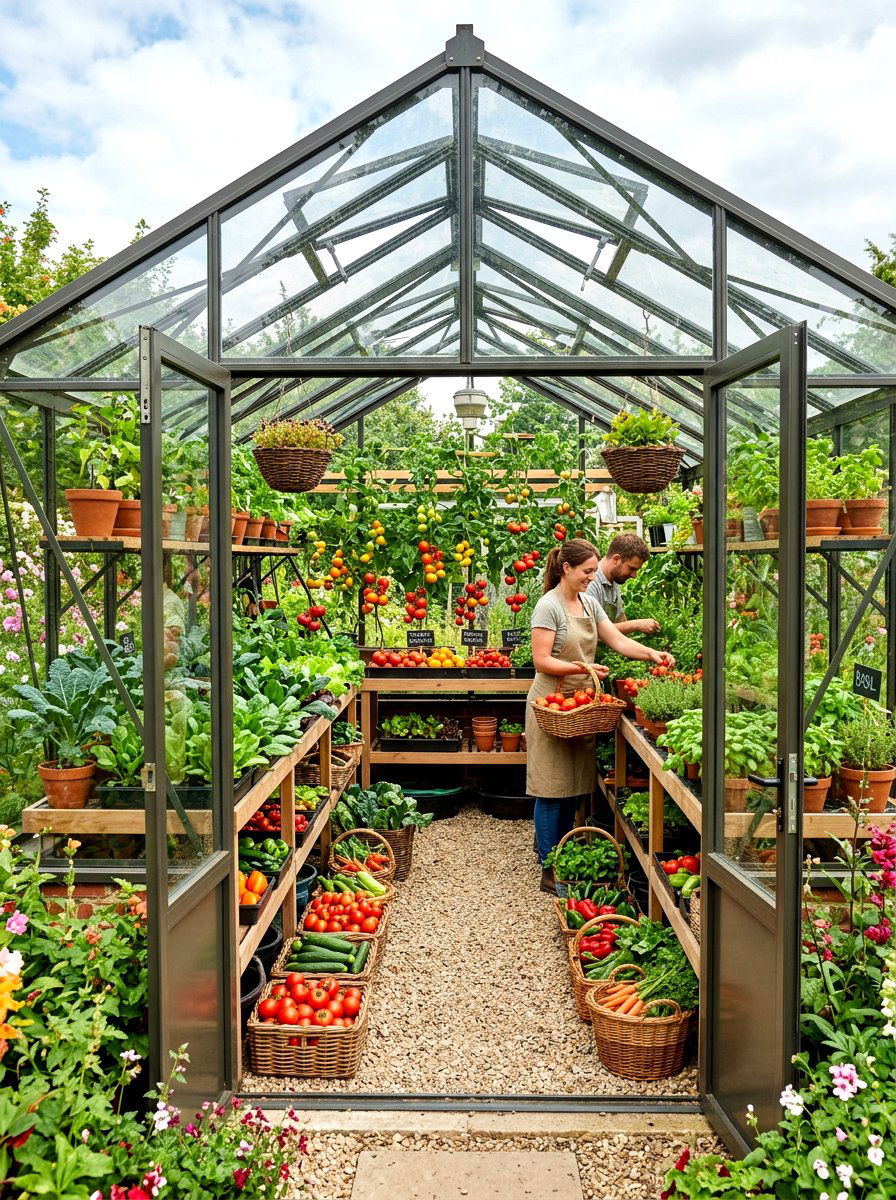 Greenhouse Harvest - 30 vegetable garden harvest ideas