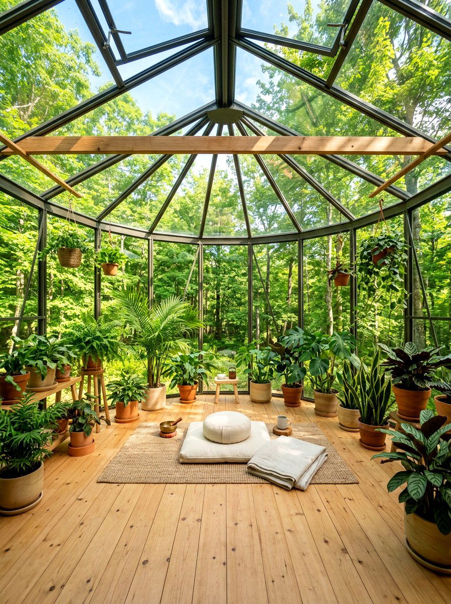 Greenhouse Meditation Room - 30 meditation room ideas