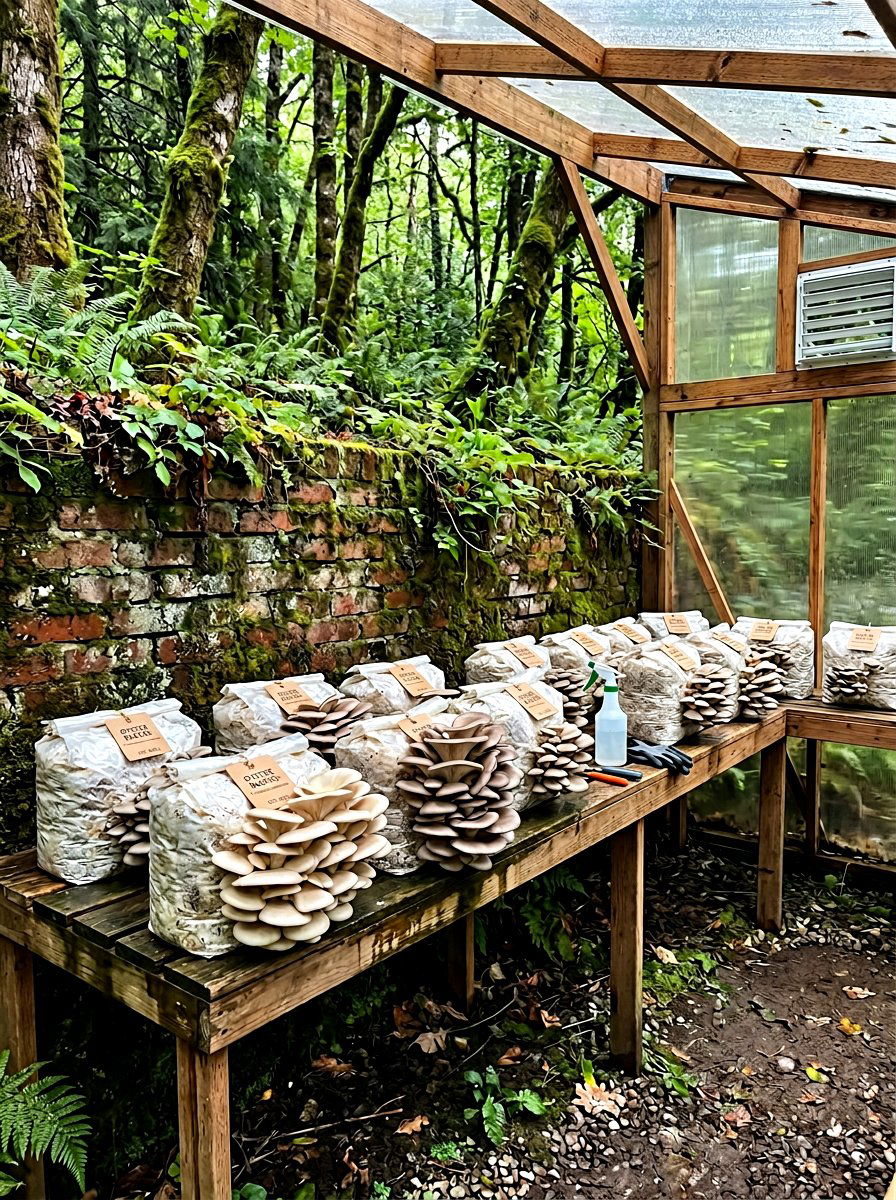 Greenhouse Mushroom Growing - 30 greenhouse corner ideas