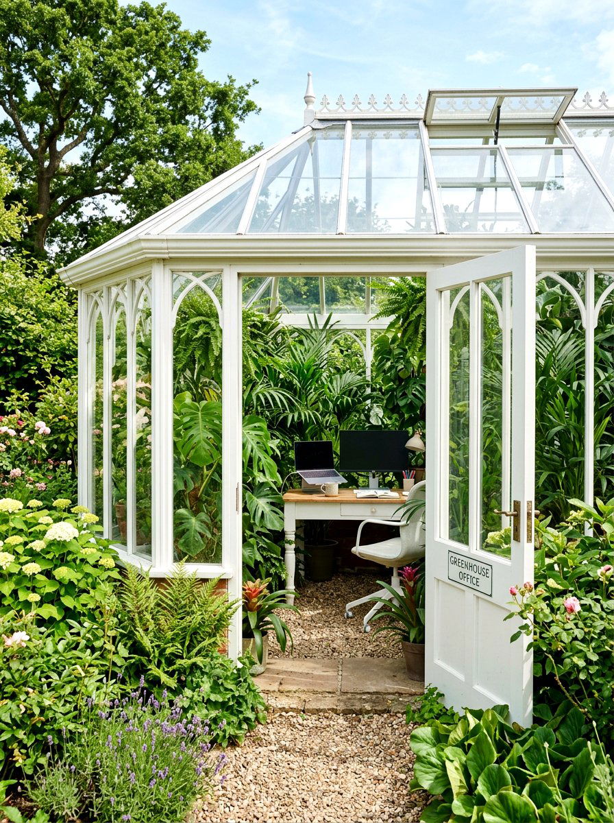 Greenhouse Office Space - 30 office shed ideas