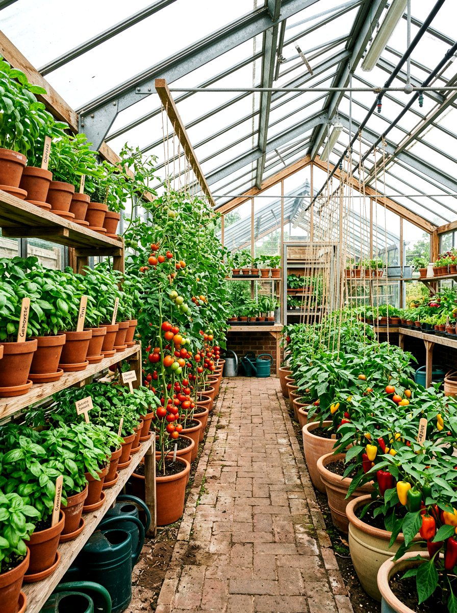Greenhouse Pizza Garden - 30 pizza garden ideas