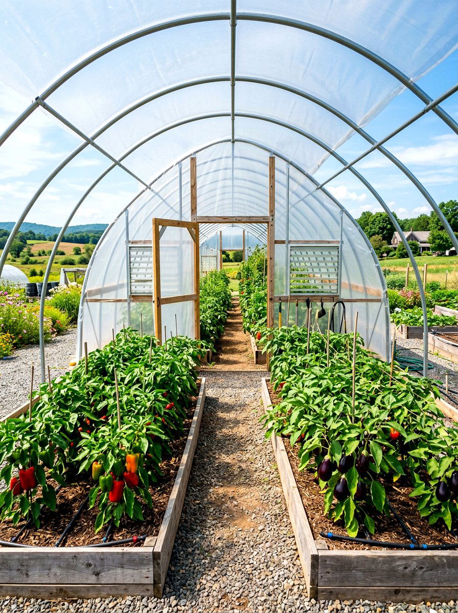 Greenhouse Plastic Tunnel - 30 raised bed cover ideas