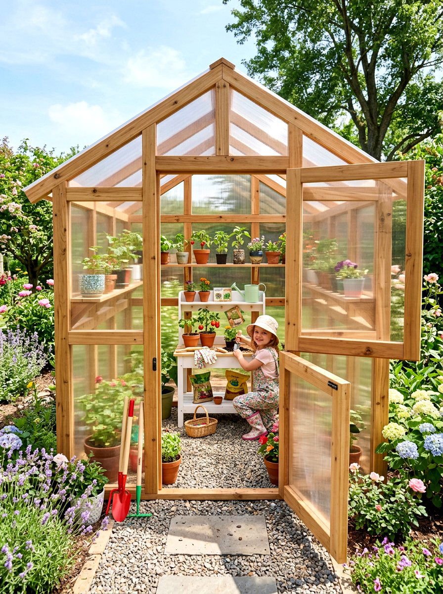 Greenhouse Playhouse - 30 playhouse ideas
