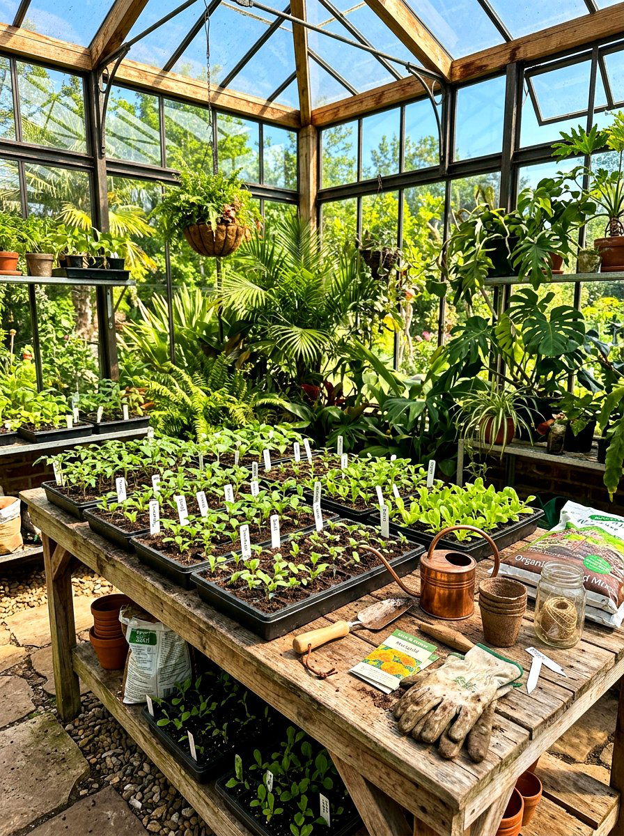 Greenhouse Potting Table Setup - 30 outdoor potting station ideas