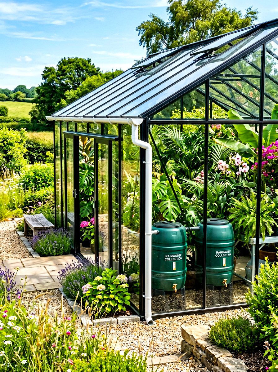 Greenhouse Rainwater Collection - 30 rainwater collection ideas