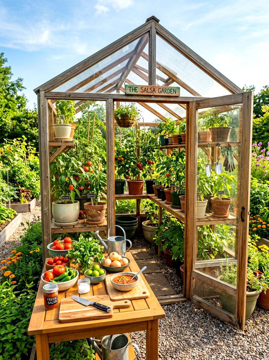Greenhouse Salsa Station - 30 salsa garden ideas