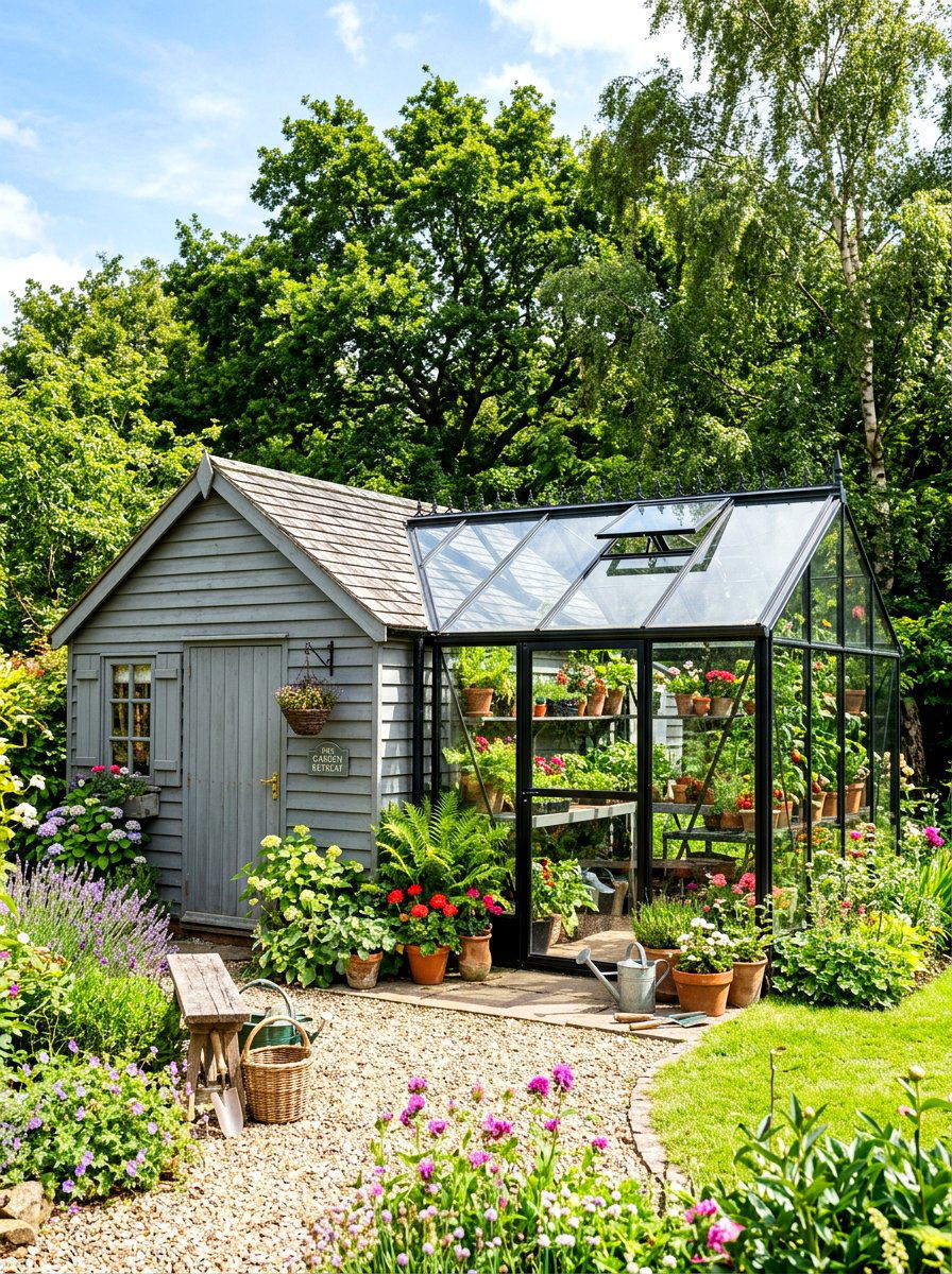 Greenhouse Shed Combo - 30 mini backyard greenhouse ideas