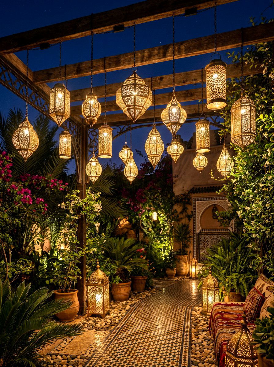 Greenhouse Solar Lanterns - 30 greenhouse decorative ideas