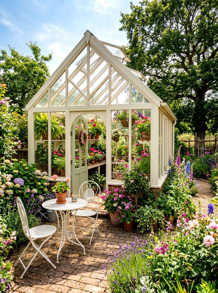Greenhouse Style She Shed - 30 she shed backyard aesthetic ideas