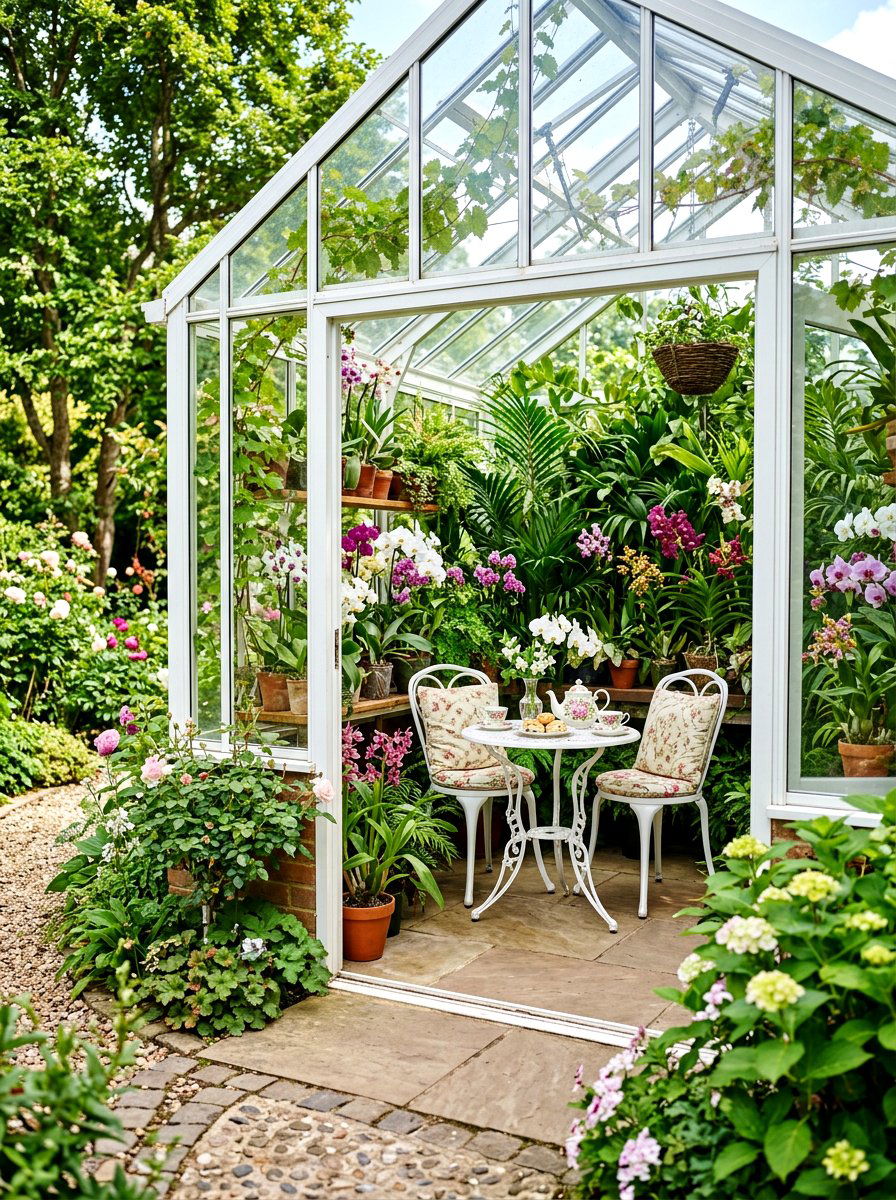 Greenhouse Tea Room Seating - 30 tea garden seating ideas